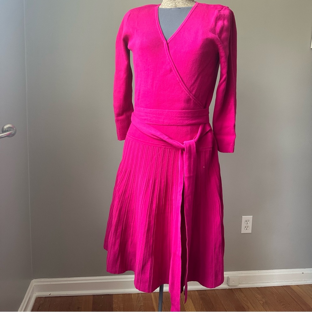 Lauren Ralph Lauren dark pink Long Sleeve Dress